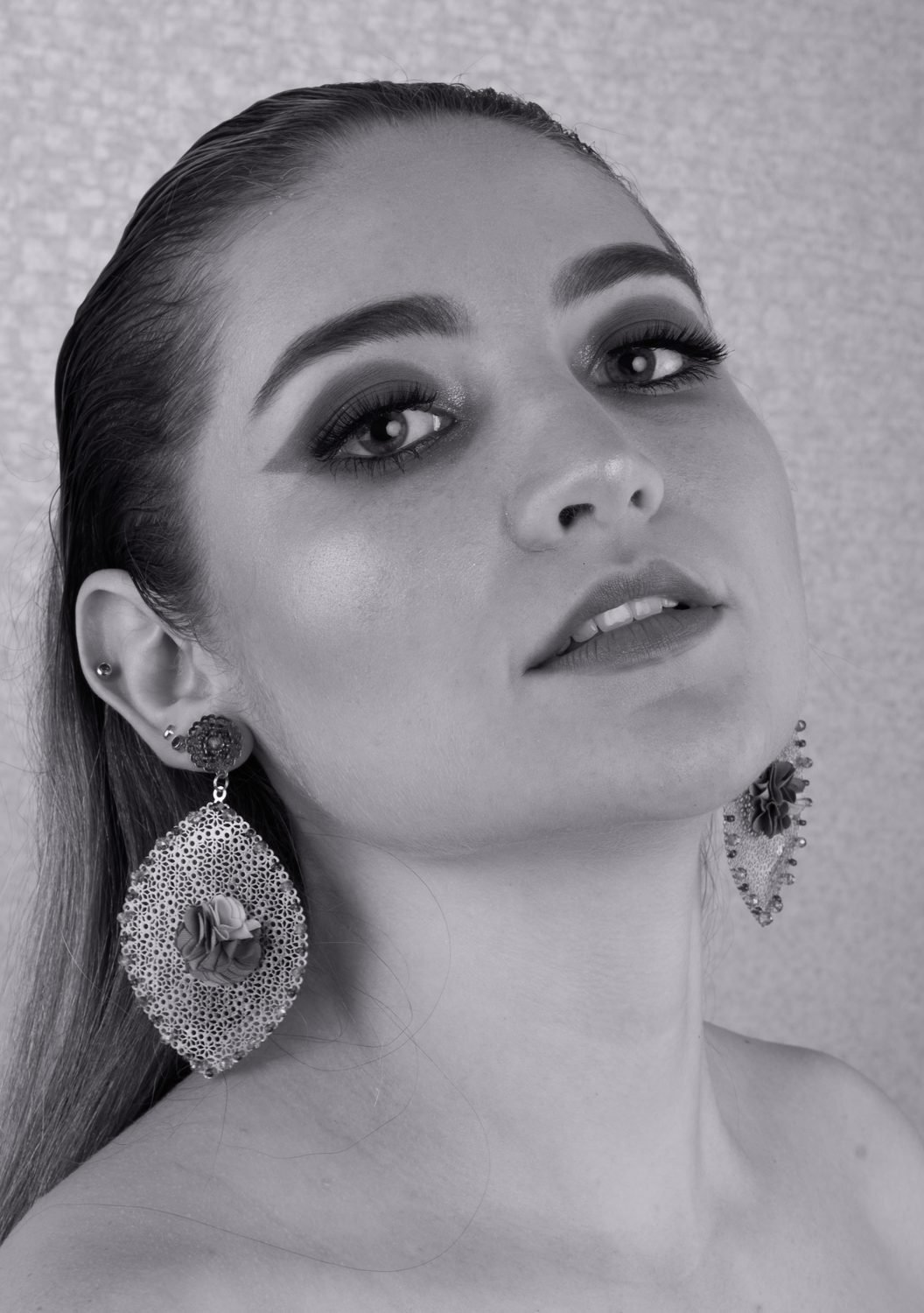 Retrato en blanco y negro — estilo editorial de Preta
